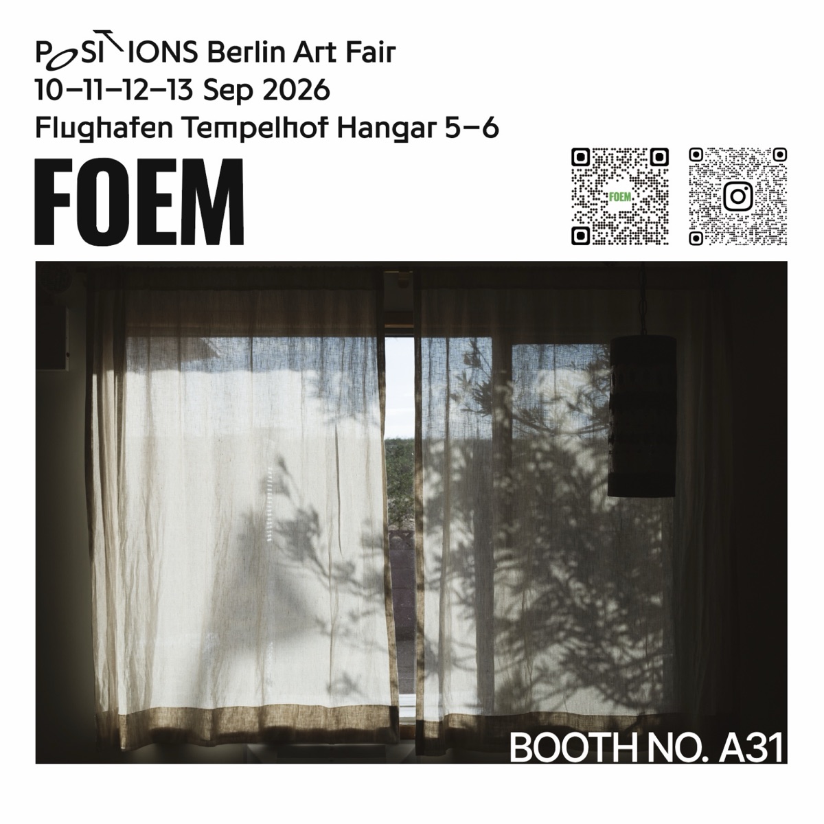 POSITIONS Berlin · FOEM 전시 포스터